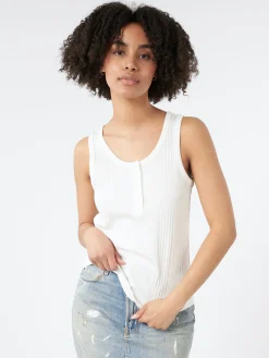 Clearance - Amber Tank Top in Ecru Women Tops & Blouses