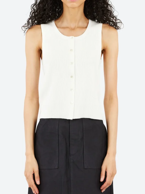 Fashion - Ambre Tank in Off White Women Tops & Blouses