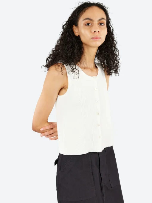 Fashion - Ambre Tank in Off White Women Tops & Blouses
