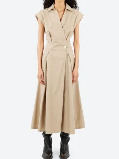 Outlet - Athena Dress in Beige Women Dresses