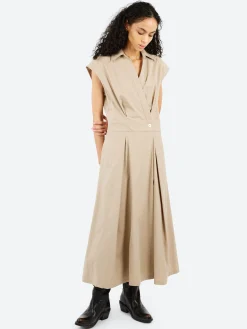 Outlet - Athena Dress in Beige Women Dresses