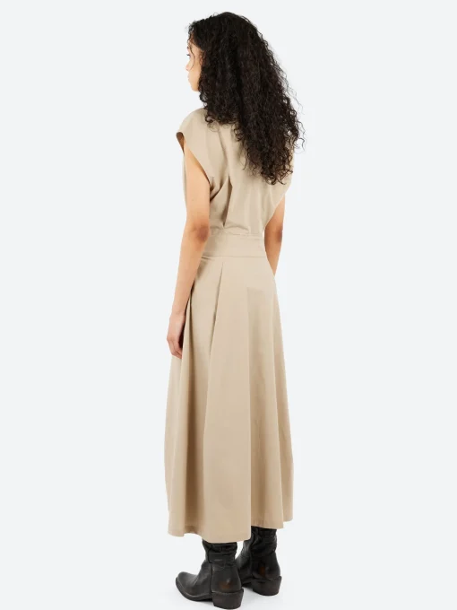 Outlet - Athena Dress in Beige Women Dresses