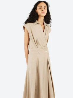 Outlet - Athena Dress in Beige Women Dresses