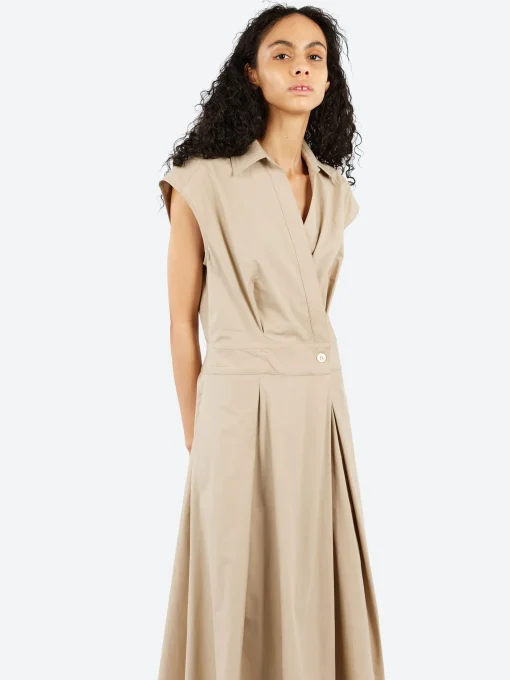 Outlet - Athena Dress in Beige Women Dresses