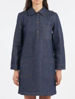 Sale - Aurelia Dress in Indigo Women Overalls & Jumpsuits | Dresses