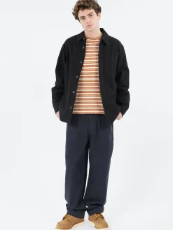 Hot - Basile Brodée Poitrine Overshirt in Black Outerwear