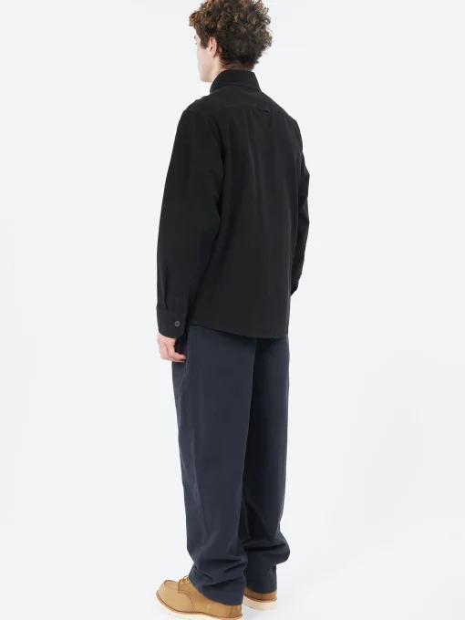 Hot - Basile Brodée Poitrine Overshirt in Black Outerwear