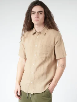Clearance - Bellini Logo in Beige Button-Ups