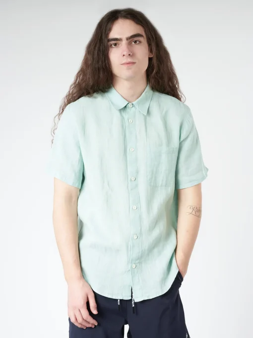 Hot - Bellini Logo in Pale Green Button-Ups