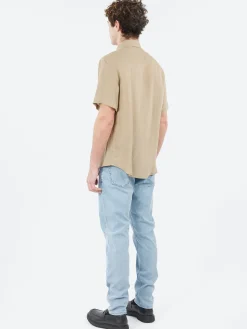 Fashion - Bellini Logo Short-Sleeve Shirt in Dark Beige Button-Ups
