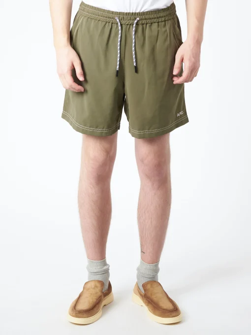 Hot - Bobby Shorts in Dark Green Swimwear