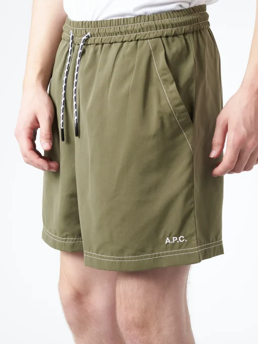 Hot - Bobby Shorts in Dark Green Swimwear