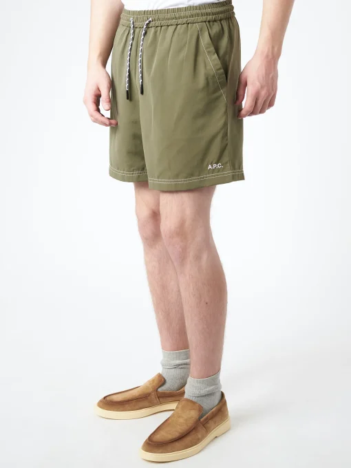 Hot - Bobby Shorts in Dark Green Swimwear