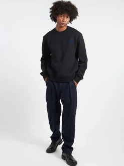 Sale - Boxy Petit VPC Sweatshirt in Black and Blue Sweatshirts