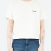 Sale - Boxy Petit VPC T-Shirt in White and Dark Navy Women Tops & Blouses | T-Shirts