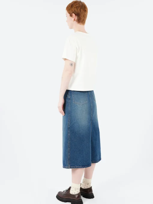 Sale - Boxy Petit VPC T-Shirt in White and Dark Navy Women Tops & Blouses | T-Shirts