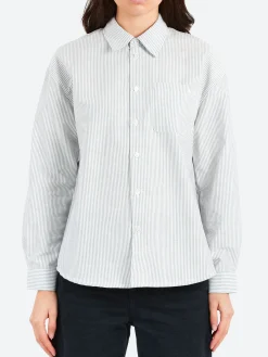 Fashion - Boyfriend Logo Shirt in Dark Navy Women Tops & Blouses | Button-Ups