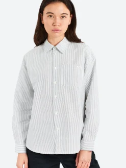 Fashion - Boyfriend Logo Shirt in Dark Navy Women Tops & Blouses | Button-Ups