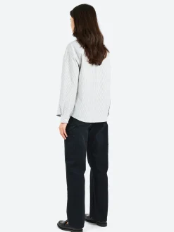 Fashion - Boyfriend Logo Shirt in Dark Navy Women Tops & Blouses | Button-Ups