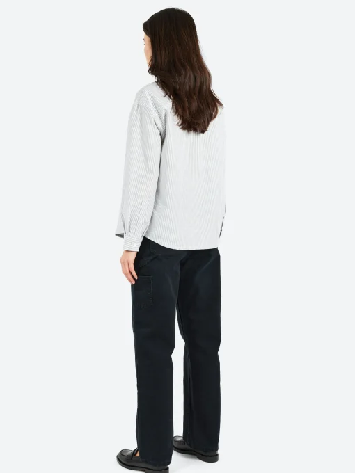 Fashion - Boyfriend Logo Shirt in Dark Navy Women Tops & Blouses | Button-Ups