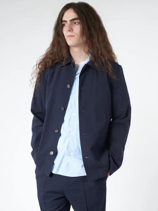 Best - Brest Overshirt in Dark Navy Outerwear