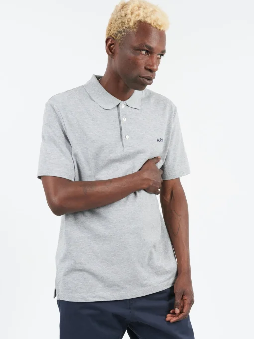 Fashion - Carter Polo in Heathered Grey Polos