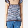 Hot - Cathy Top in Brown Women Tops & Blouses