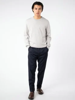 Hot - Julio Sweater in Heather Light Grey Knitwear