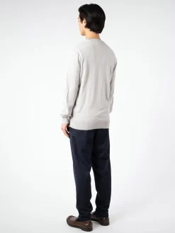 Hot - Julio Sweater in Heather Light Grey Knitwear
