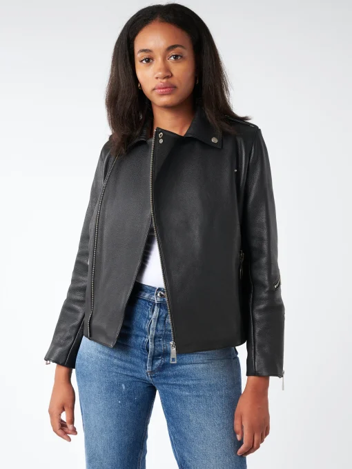 Best - JWA Biker Jacket Morgan in Black Women Outerwear