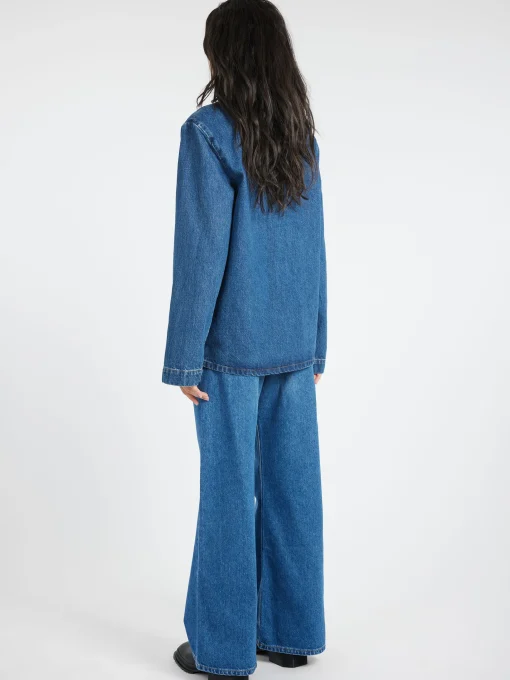 Hot - Kerlouan Logo Jacket in Washed Indigo Women Outerwear