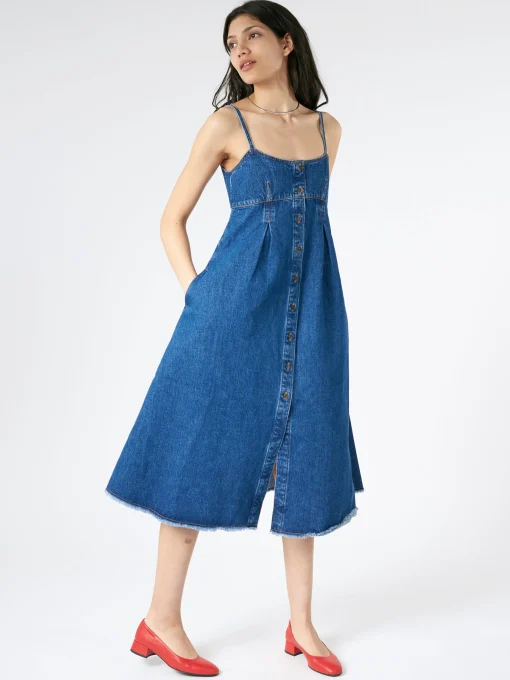 Fashion - Malibu Dress in Washed Indigo Women Dresses | Denim