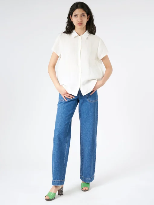 Best - Marina Shirt in Off White Women Tops & Blouses | Overalls & Jumpsuits