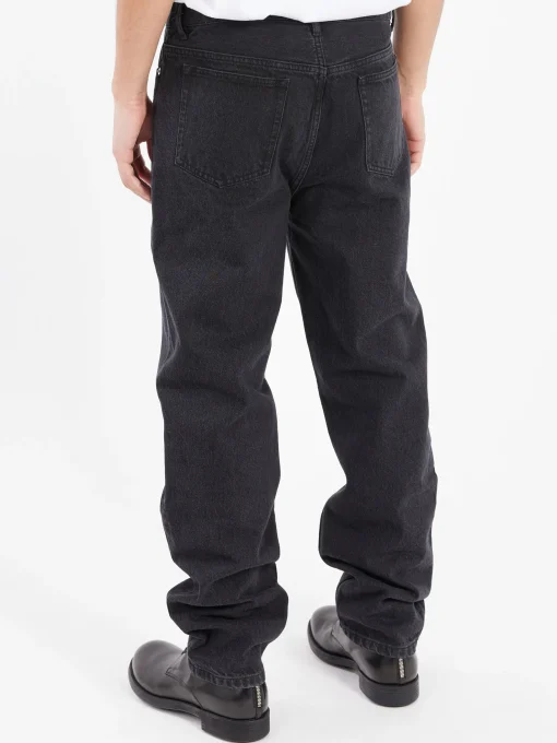 New - Martin Jean in Noir Delave Pants | Denim