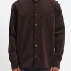 Discount - Mateo Logo Shirt in Dark Brown Button-Ups