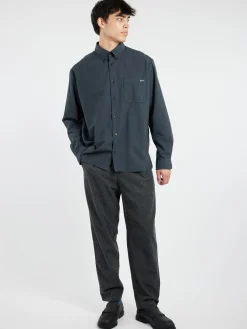 Outlet - Mateo Logo Shirt in Steel Blue Button-Ups