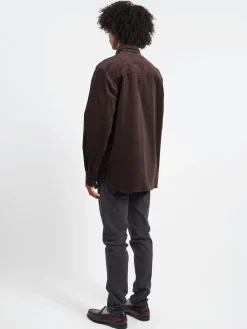 Discount - Mateo Logo Shirt in Dark Brown Button-Ups