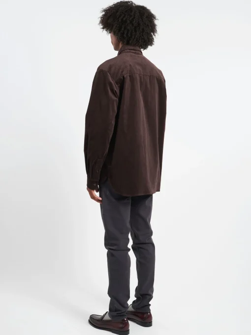 Discount - Mateo Logo Shirt in Dark Brown Button-Ups