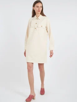 Outlet - Mia Dress in Ecru Women Dresses