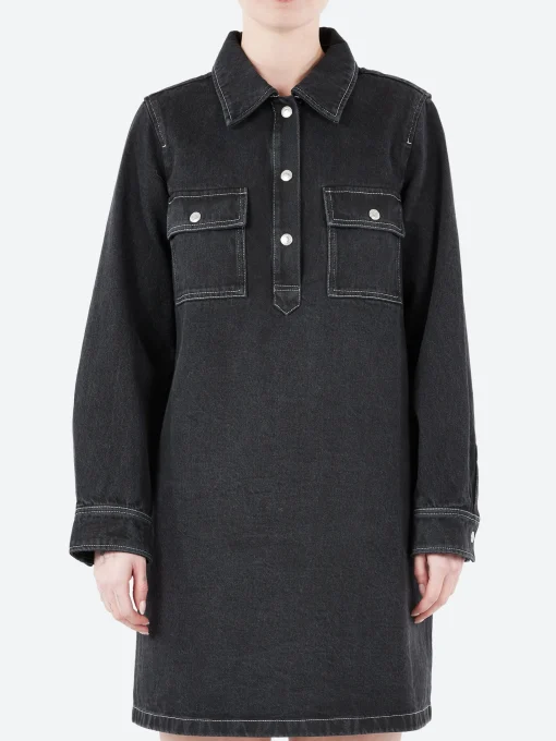 Outlet - Mia Dress in Noir Delave Women Dresses