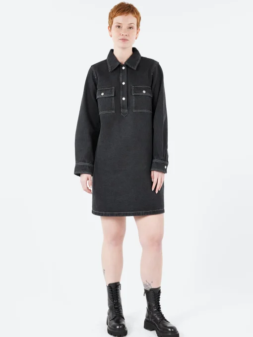 Outlet - Mia Dress in Noir Delave Women Dresses