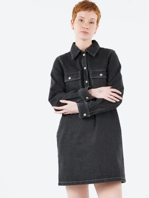 Outlet - Mia Dress in Noir Delave Women Dresses