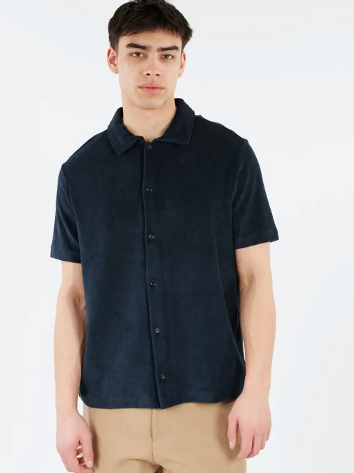 Sale - Nicolo Shirt in Dark Navy Button-Ups