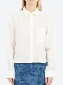 Hot - Sophie Shirt in Off White Women Tops & Blouses | Button-Ups