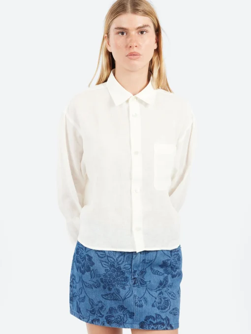 Hot - Sophie Shirt in Off White Women Tops & Blouses | Button-Ups
