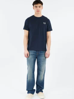 Clearance - Standard Rue Madame T-Shirt in Dark Navy and Ecru T-Shirts