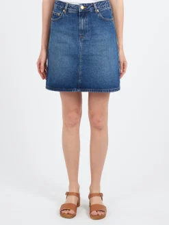 New - Standard Skirt in Indigo Women Skirts | Denim