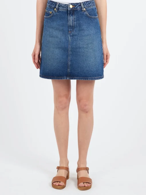 New - Standard Skirt in Indigo Women Skirts | Denim