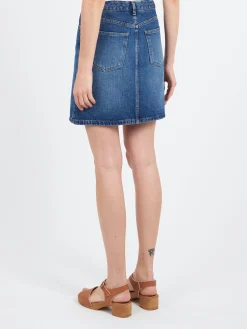 New - Standard Skirt in Indigo Women Skirts | Denim
