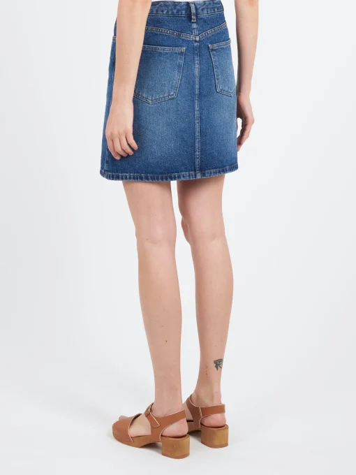 New - Standard Skirt in Indigo Women Skirts | Denim